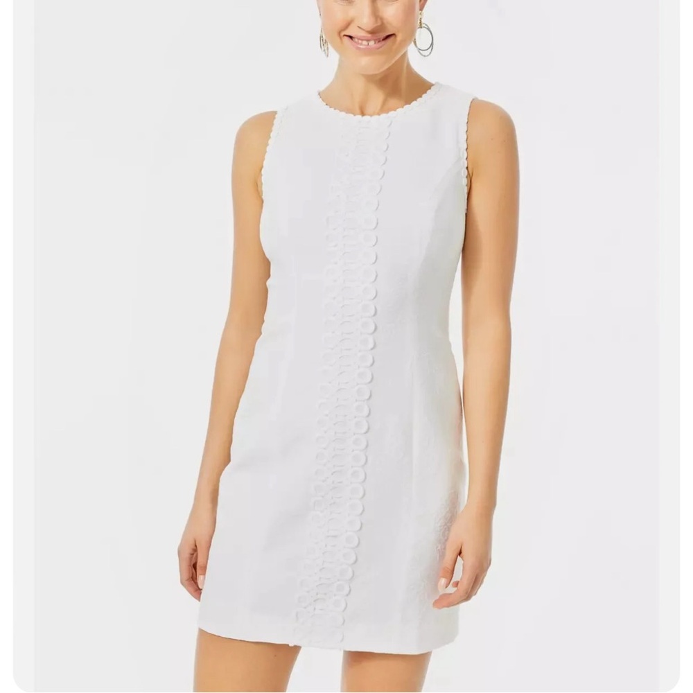 Lilly Pulitzer MILA STRETCH SHIFT DRESS White Turtle Pucker